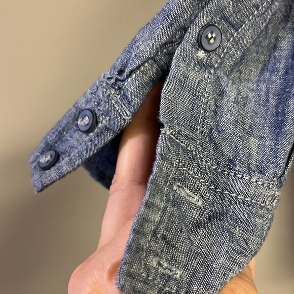 Free People Linen V-Neck Collar Long Sleeve Mini Dress w/ Pockets- Size XS - Picture 8 of 16